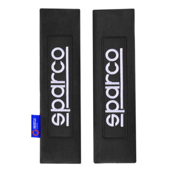 SPARCO SEAT BELT PADS SET  WITH BLACK PATCH