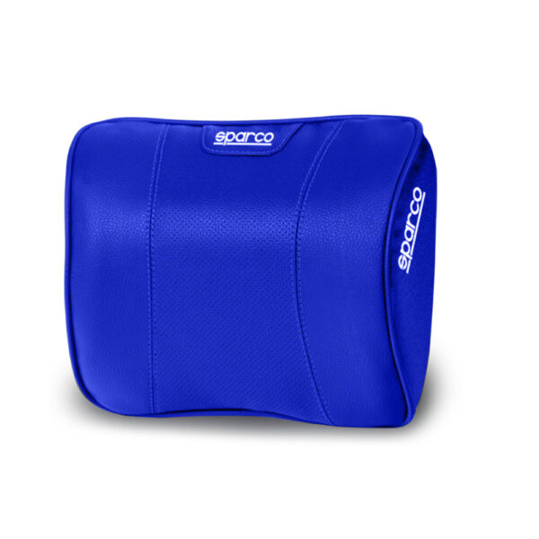 SPARCO NECK PILLOW PERFORATED PVC + MEMORY FOAM BLUE