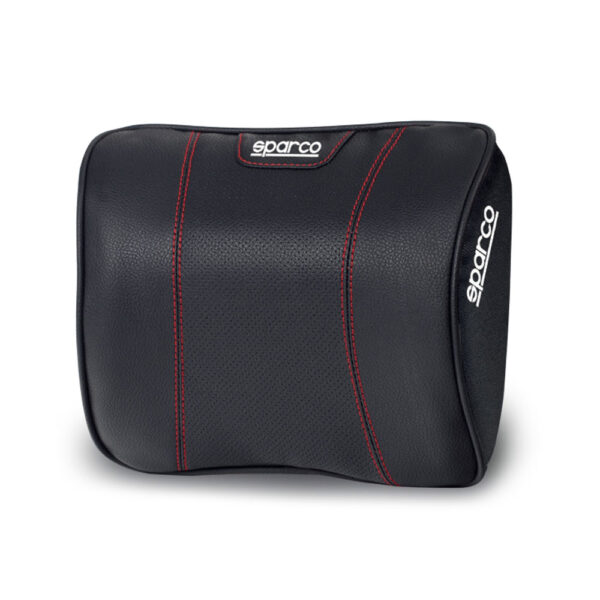 SPARCO NECK PILLOW PERFORATED PVC + MEMORY FOAM BLACK