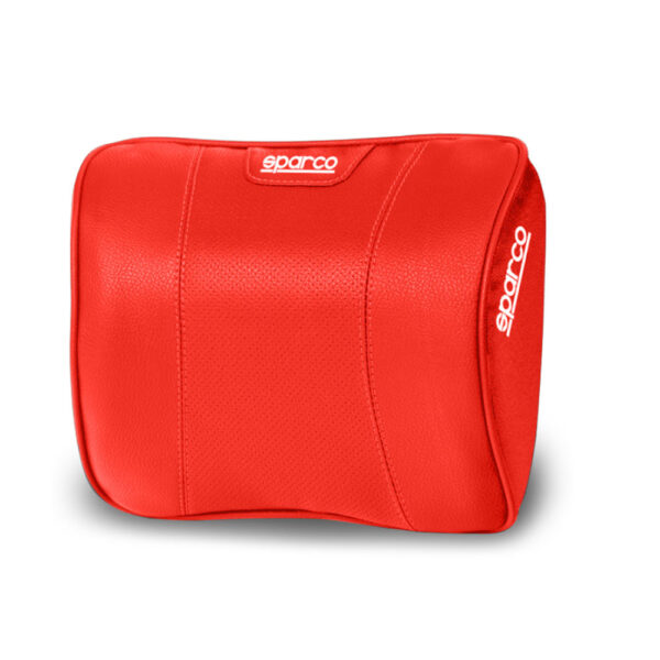 SPARCO NECK PILLOW PERFORATED PVC + MEMORY FOAM RED