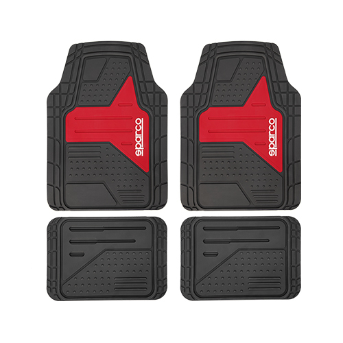 Sparco PVC Car Mats 4PCS Set With Red Logo