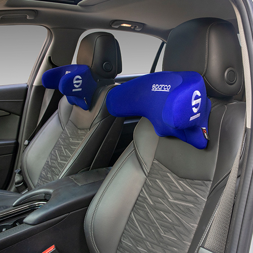 Second image of Sparco Neck Pillow With Memory Foam-Blue