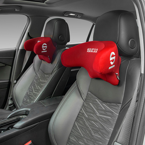 Second image of Sparco Neck Pillow With Memory Foam-Red