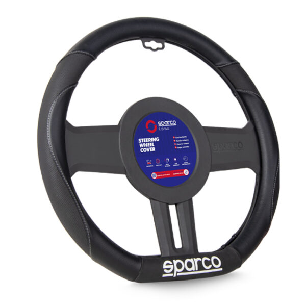 Sparco Steering Wheel Cover,Black,White D Type