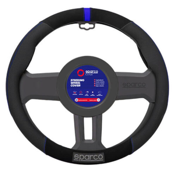 Sparco Steering Wheel Cover 38*8.2CM, Blue Stripe