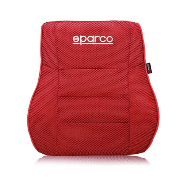 Sparco Lumbar Support Red Mesh Fabric Memory Foam